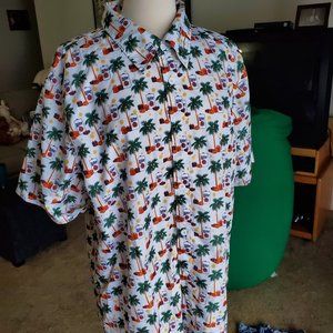 Men’s Miller Lite Xmas in July Button Up